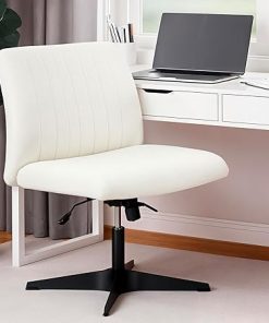 Criss Cross Armless Office Chair with Wheels for Comfort and Style