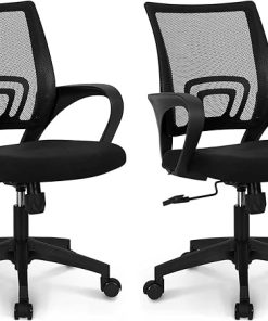 Ergonomic Mesh Gaming Desk Chair with Lumbar Support and Wheels 2