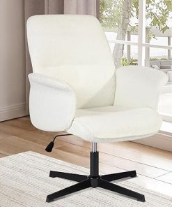 Comfy Ergonomic Home Office Desk Chair in Beige Linen Fabric 2