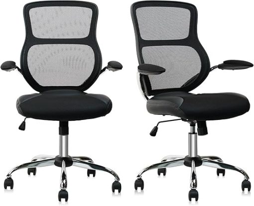 Mid Back Mesh Office Chair with Lumbar Support for Home Study