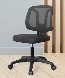 Swivel Office Desk Chairs with Lumbar Support and Rolling Wheels