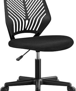 Yaheetech Ergonomic Armless Mesh Office Chair for Small Spaces