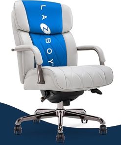 La-Z-Boy Symphony Executive Mid-Back Office Chair in Gray Leather 2
