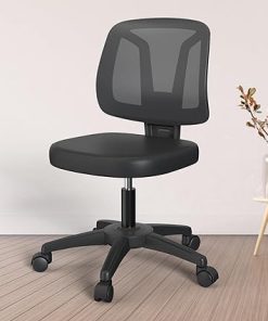 Comfortable Armless Ergonomic Swivel Home Office Chair for All Ages 2