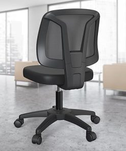 Swivel Small Home Desk Chair with Adjustable Height and Wheels 2