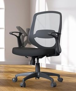 Mid Back Mesh Office Desk Chair with Adjustable Lumbar Support Wheels