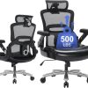 Ergonomic Height Adjustable Swivel Desk Chair with Ottoman in Cream 3