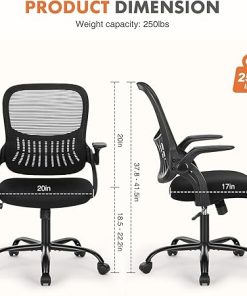 Adjustable Armrest Office Chair with Lumbar Support for Comfort 2