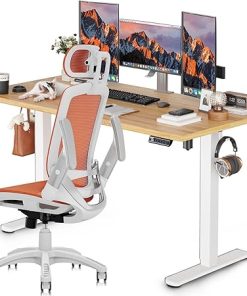 Gabryllly Ergonomic Office Chair with Flip-up Arms and Standing Desk
