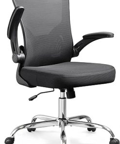 Ergonomic DEVAISE Office Chair with Flip-up Armrests and Lumbar Support 2