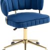 Swivel Vanity Chair with Back and Wheels for Modern Make Up Rooms 4