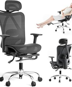 Ergonomic Office Chair 330 LBS with Lumbar Support and Footrest