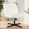 Armless Adjustable Height Office Desk Chair with Swivel and Wheels 3