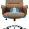 Height Adjustable Armless Mesh Task Office Chair with Wheels 3