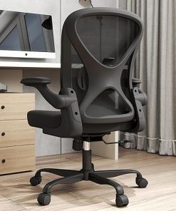 Ergonomic Office Chair with Adjustable Lumbar Support, 3D Arms and Headrest, High Back Wide Desk Computer Chair with Wheels, for Home & Office, Black 2