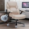 Modern Ergonomic Office Chair with Wheels, Adjustable Height, White 3