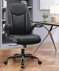 Ergonomic Rolling Office Chair with Wheels Adjustable Armrests 2