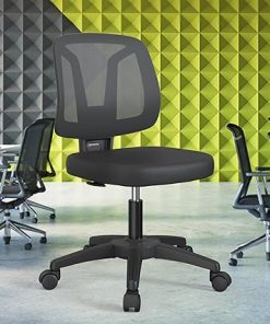 Ergonomic Adjustable Office Desk Chair with Rolling Wheels and Back Support 2