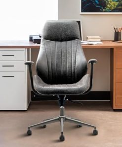Mid Century Modern Ergonomic Office Chair with Lumbar Support