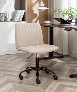 Masar Beige Fabric Swivel Office Chair by Roundhill Furniture 2