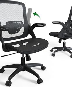 Height Adjustable Mesh Office Chair with Back Support and Flip Arms 2