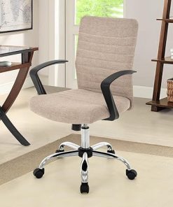 Ergonomic High Back Ribbed Office Chair with Armrests and Wheels 2