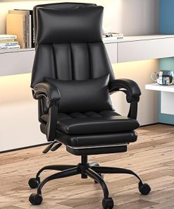 Ergonomic Executive Office Chair with Footrest and Lumbar Support