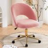 Yaheetech Modern Velvet Ergonomic Office Chair with Adjustable Features 3