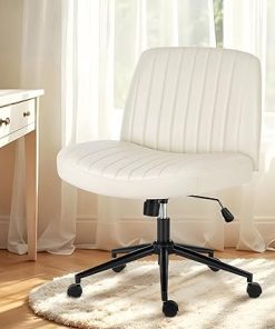 Criss Cross Rolling Office Chair with Wheels and Adjustable Seat