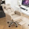Armless Swivel Office Desk Chair with Adjustable Height and Wheels 4