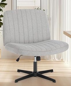 Criss Cross Legged Desk Chair – Comfy Armless Adjustable Office Chair