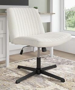 Sutton Collection Armless Criss Cross Chair for Home Office Light Cream